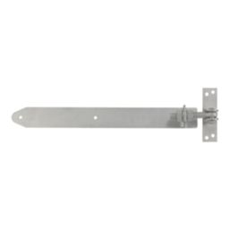 Smith & Locke Silver Straight Tee Hook & Band Hinges 40mm x 450mm x 50mm 2 Pack