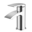Refurb  Wye Chrome 127mm Cloakroom Lever Mono Basin Mixer Tap  With Clicker Waste