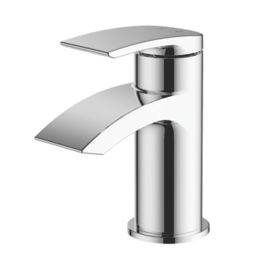 Refurb  Wye Chrome 127mm Cloakroom Lever Mono Basin Mixer Tap  With Clicker Waste