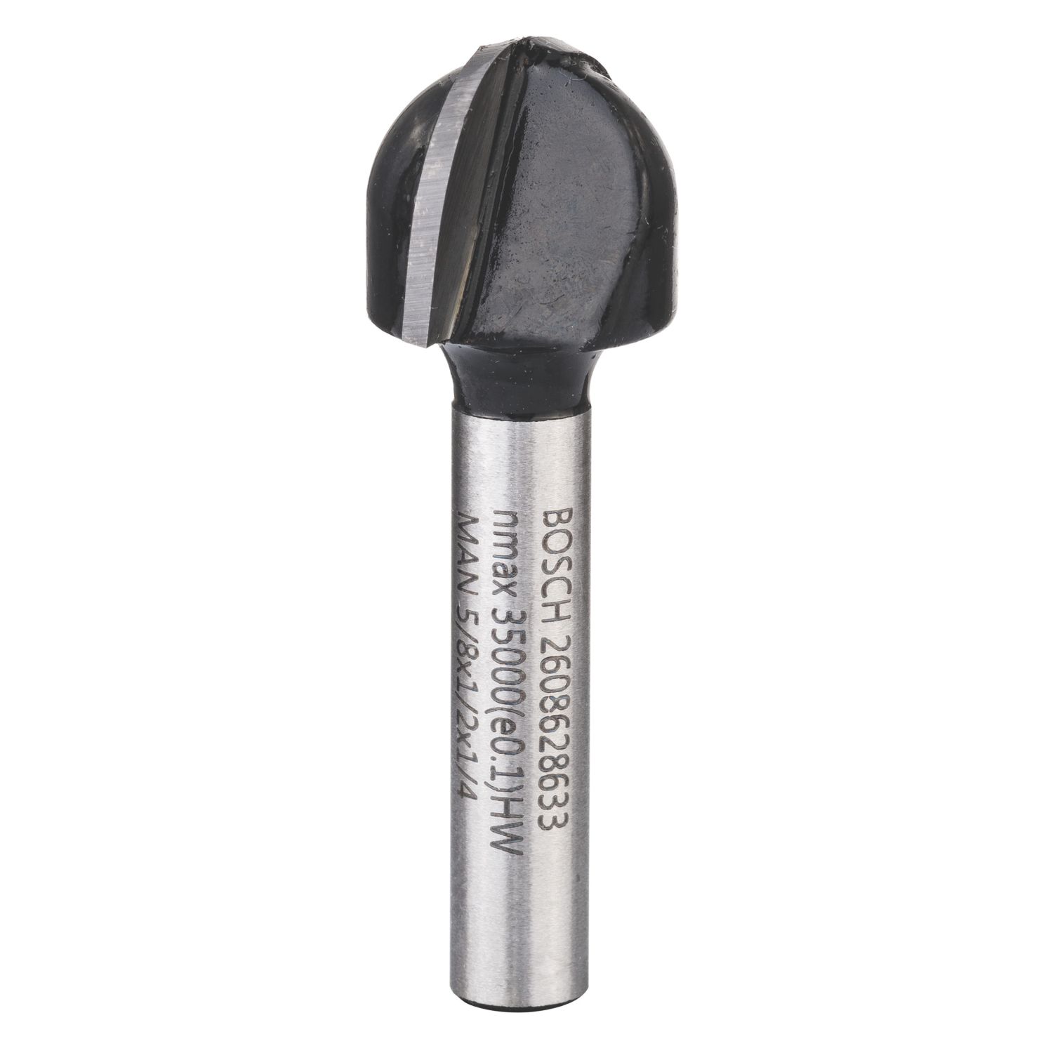 Bosch Standard for Wood 1/4" Rounding-Over Core Box Bit 15.9mm x 12.3mm (107FW)