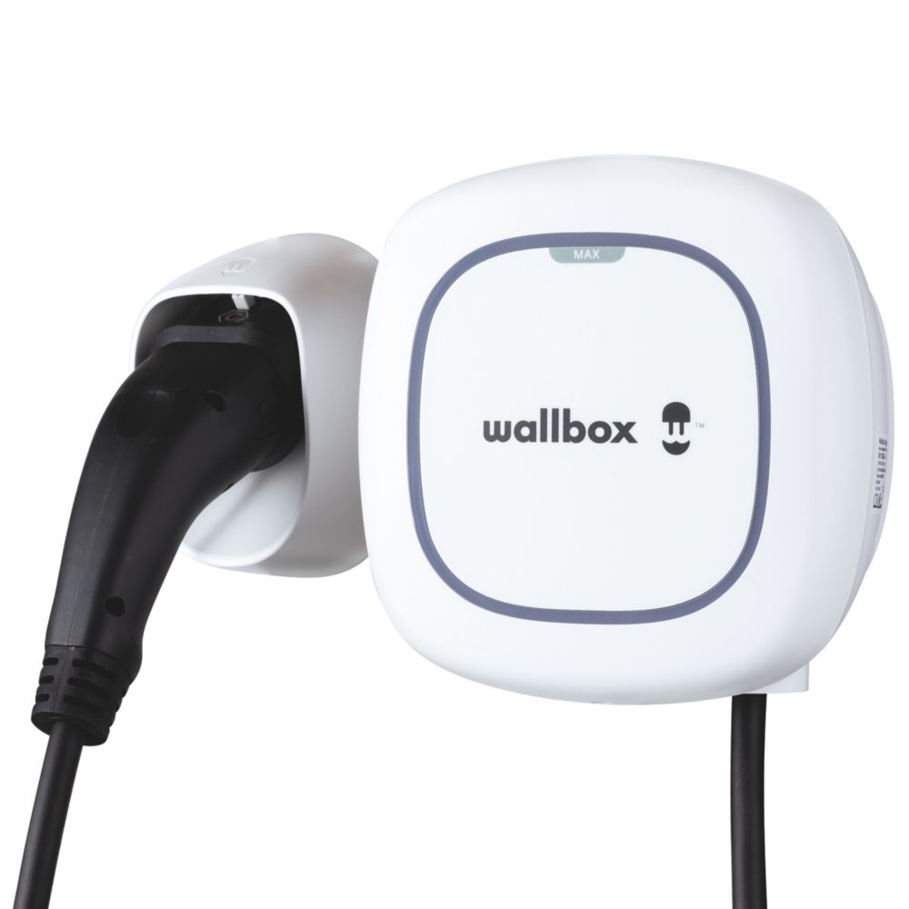 WallBox Max Pulsar 1 Port 7.4kW  Mode 3 Type 2 Plug Electric Vehicle Charger White