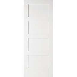 Jeld-Wen  Primed White Wooden 4-Panel Shaker Internal Door 1981mm x 838mm