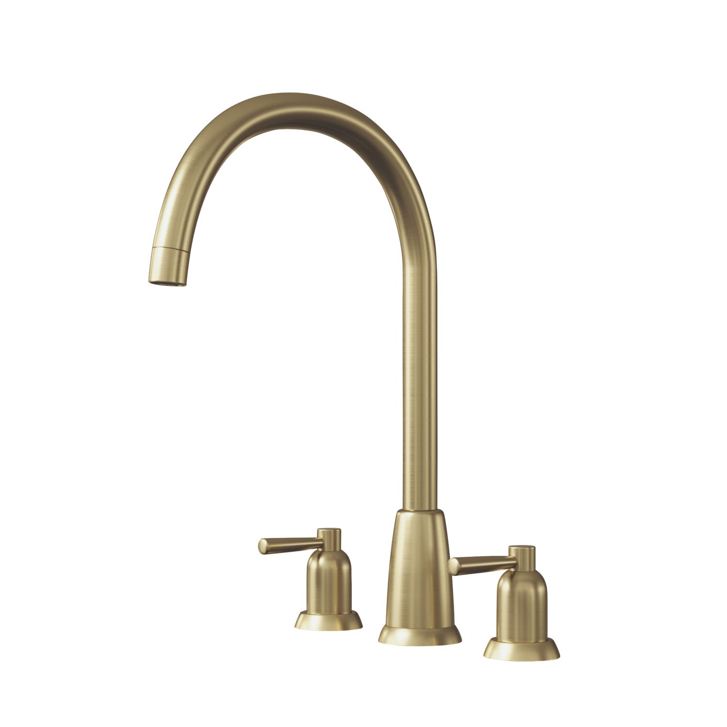 ETAL Cuthbert Dual Lever 3-Hole Kitchen Tap Brushed Brass (107JL)