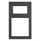 Crystal  Top Opening Clear Triple-Glazed Casement Anthracite on White uPVC Window 905mm x 1115mm