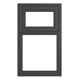 Crystal  Top Opening Clear Triple-Glazed Casement Anthracite on White uPVC Window 905mm x 1115mm