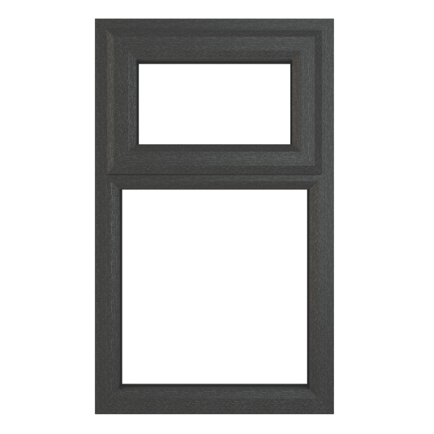 Crystal Top Opening Clear Triple-Glazed Casement Anthracite on White uPVC Window 905mm x 1115mm (107JM)