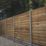 Forest Flat Double-Slatted  Fence Panels Natural Timber 6' x 6' Pack of 5