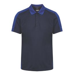Regatta Contrast Coolweave Polo Shirt Navy/New Royal 2X Large 53" Chest