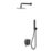 Swirl Melba Rear-Fed Concealed Black  Multi-Head Shower