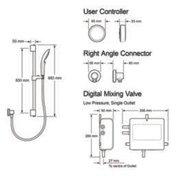 Mira Activate with ColdBoost Gravity-Pumped Rear-Fed Single Outlet Chrome Thermostatic Digital Mixer Shower