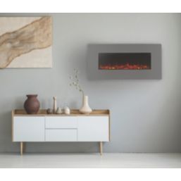 Focal Point Pasadena Grey Remote Control Wall-Mounted Electric Fire 914mm x 440mm