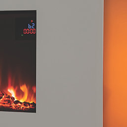 Focal Point Pasadena Grey Remote Control Wall-Mounted Electric Fire 914mm x 440mm