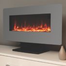 Focal Point Pasadena Grey Remote Control Wall-Mounted Electric Fire 914mm x 440mm