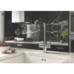 ETAL 3-in-1 Instant Hot Water Kitchen Tap Polished Chrome - Screwfix