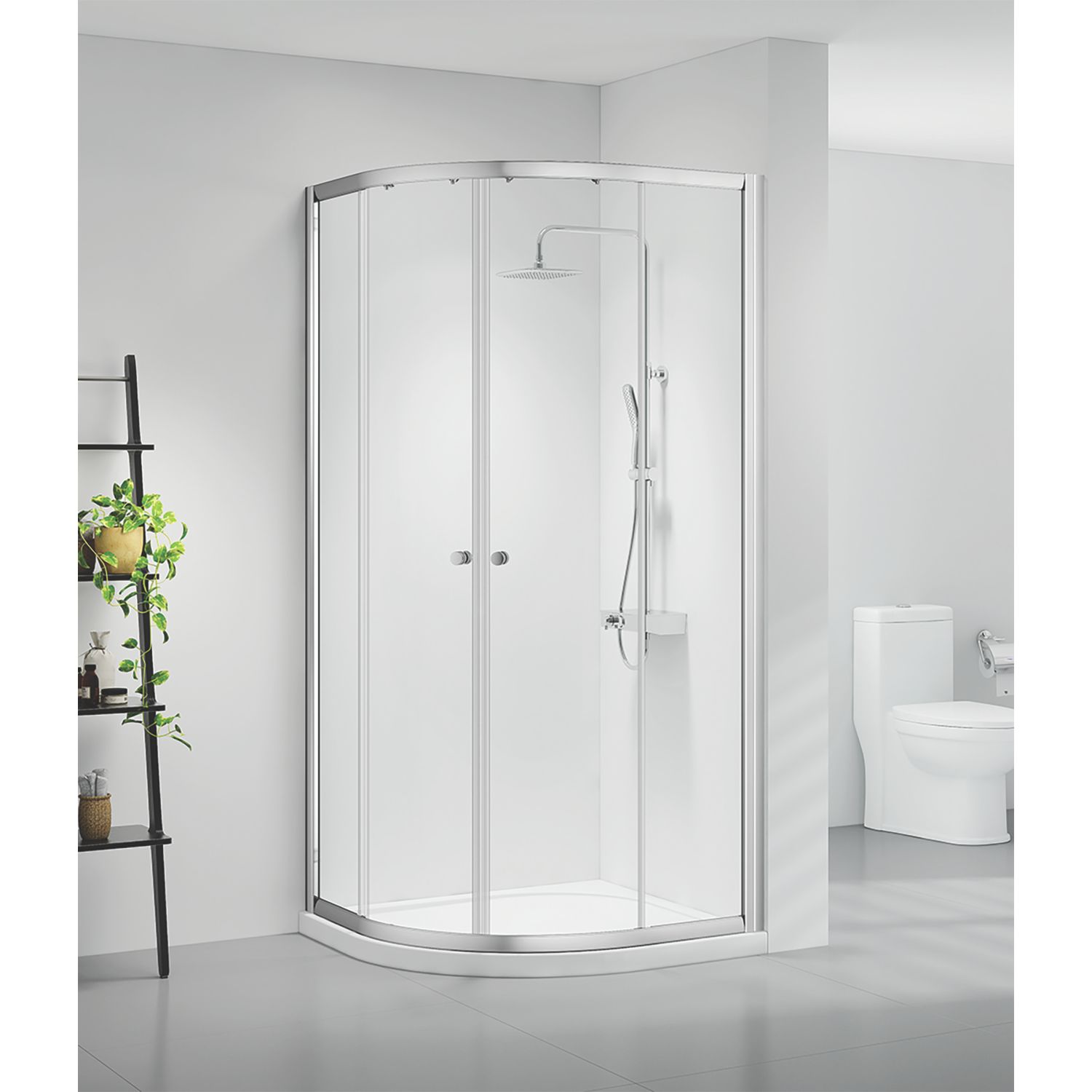 Triton Neo Six Framed Quadrant Shower Enclosure Chrome 900mm x 900mm x 1850mm (107TK)