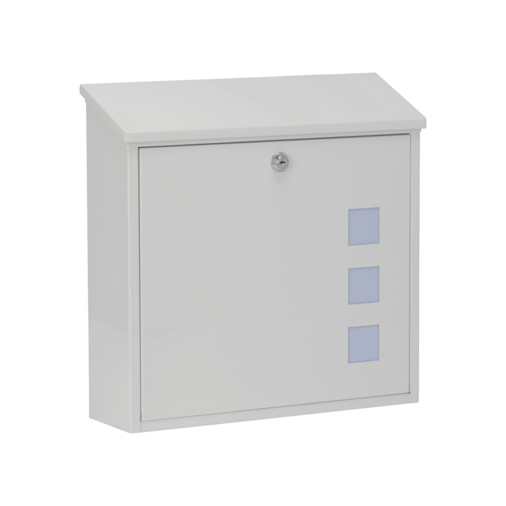 Burg-Wachter Aire Post Box White Powder-Coated - Screwfix