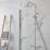 Hansgrohe Vernis Blend Showerpipe 200 HP Rear-Fed Exposed Chrome Thermostatic Mixer Shower
