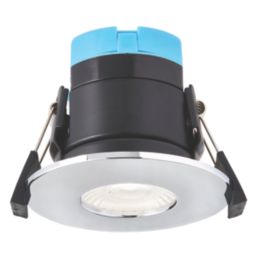 Spa Rhom Fixed  Fire Rated LED Downlights Chrome 8W 900lm 4 Pack