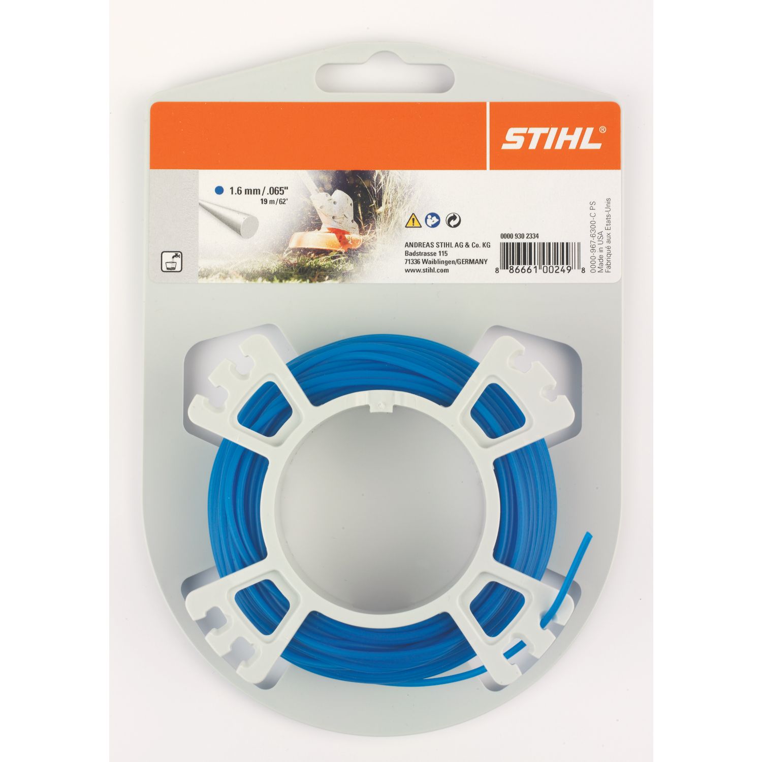 STIHL Round Mowing Line 1.6mm x 19m (107VP)