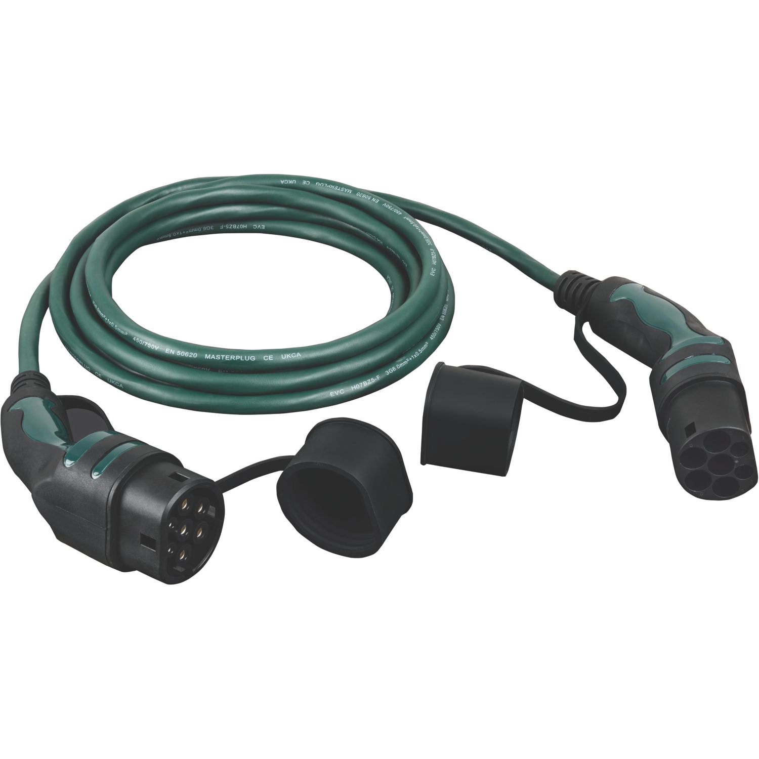 Masterplug 32A 7kW Mode 3 Type 2 Plug EV Charging Cable 5m (107XV)