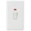 Knightsbridge Curved Edge 45A 2-Gang DP Cooker Switch White with Neon
