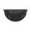 FloPlast  Half Round Internal Stop End Black 112mm