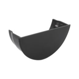 FloPlast  Half Round Internal Stop End Black 112mm