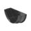 FloPlast  Half Round Internal Stop End Black 112mm
