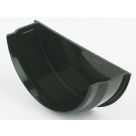 FloPlast  Half Round Internal Stop End Black 112mm