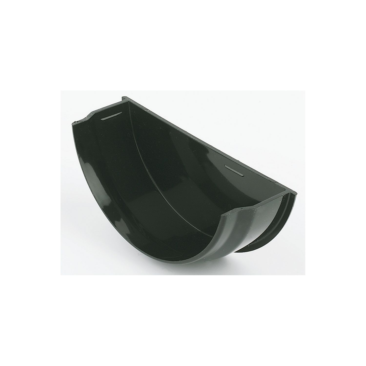 FloPlast Half Round Internal Stop End Black 112mm (10855)