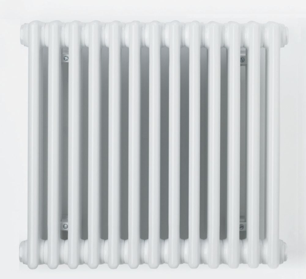 Refurb Acova 600mm x 628mm 2701BTU White Horizontal 3 Column Radiator ...