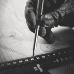 TRACER 200mm Deep Hole Construction Pencil Set 2B 2 Pieces