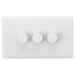 Knightsbridge  3-Gang 2-Way LED Dimmer  White