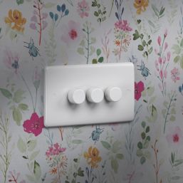 Knightsbridge  3-Gang 2-Way LED Dimmer  White