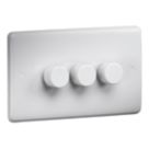 Knightsbridge  3-Gang 2-Way LED Dimmer  White