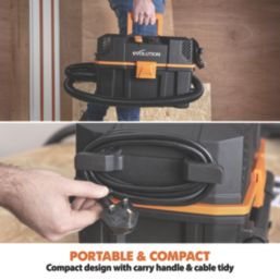 Evolution R15VAC 1000W 15Ltr L Class Wet & Dry Vacuum 220-240V