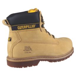 CAT Holton S3 Size 10  Honey Water-Resistant Steel Toe Cap Safety Boots