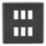 Knightsbridge  6-Module Grid Faceplate Matt Black