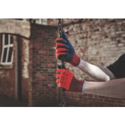 Site  Nitrile Foam Coated Gloves Red/Black Medium