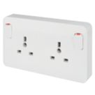 Schneider Electric Lisse 13A 1G to 2G Switched Converter Socket White