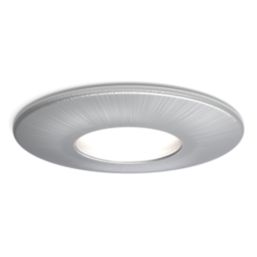 4lite  Fixed  Fire Rated Downlights Brushed Chrome 6 Pack