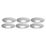 4lite  Fixed  Fire Rated Downlights Brushed Chrome 6 Pack