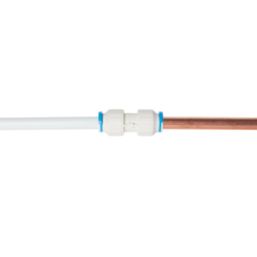 Flomasta  Plastic Push-Fit Equal Straight Couplers 15mm 10 Pack