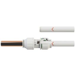 Flomasta  Plastic Push-Fit Equal Straight Couplers 15mm 10 Pack