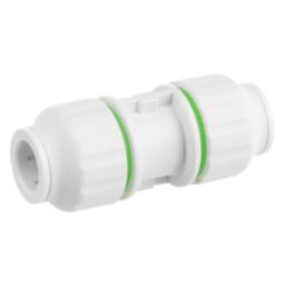 Flomasta  Plastic Push-Fit Equal Straight Couplers 15mm 10 Pack