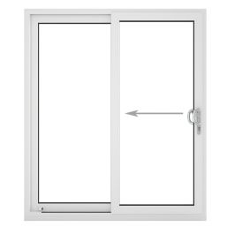 Crystal  Right-Handed White uPVC Sliding Patio Door Set 2090mm x 1790mm