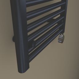Towelrads 1186mm x 450mm 1365BTU Black Flat Electric Towel Radiator