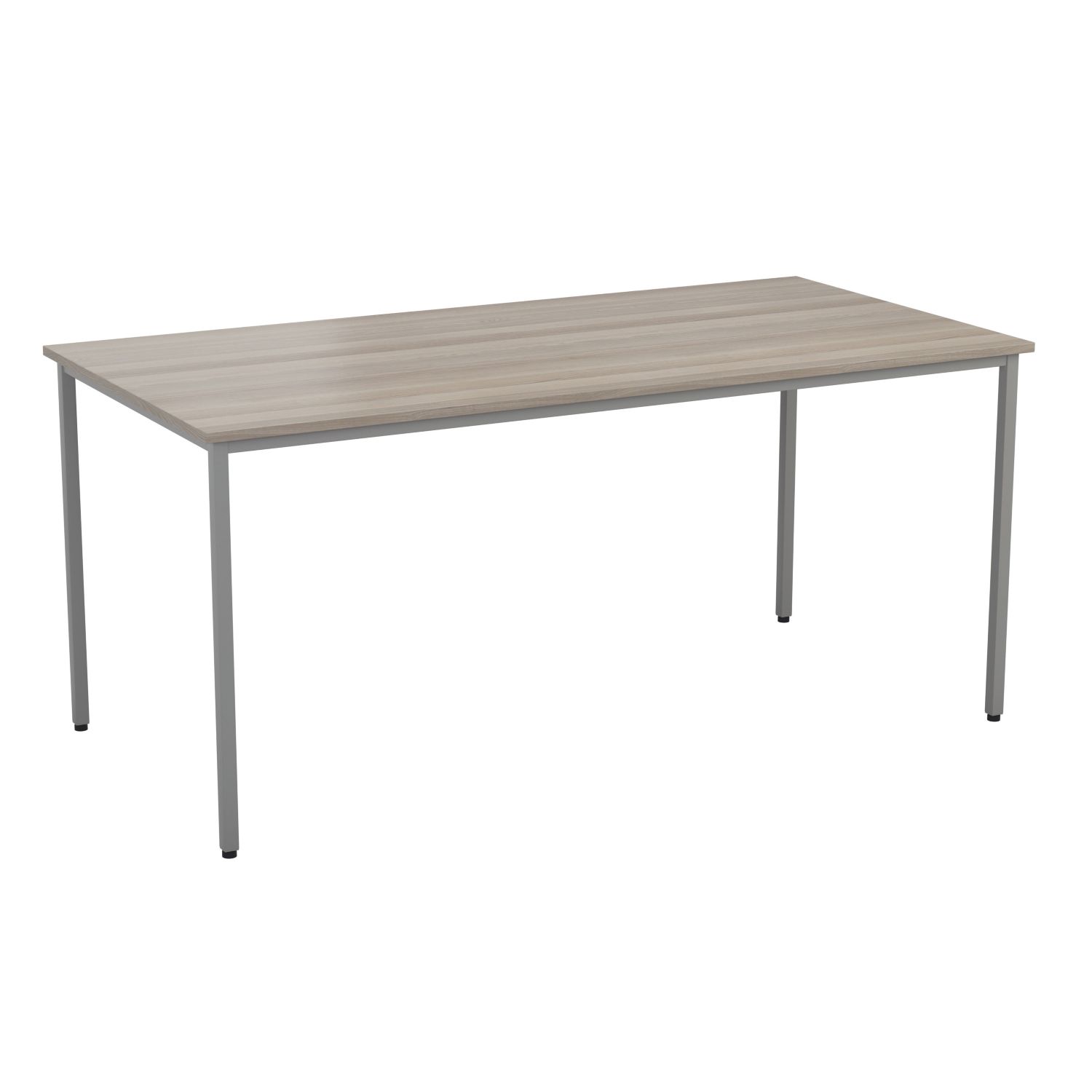 TC Group Rectangular Office Table Grey Oak/Silver 1800mm x 800mm (108TT)