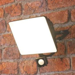 TCP  Indoor & Outdoor LED Floodlight With PIR Sensor Black 50W 8000lm