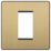 British General Evolve 1-Module Modular Faceplate Satin Brass